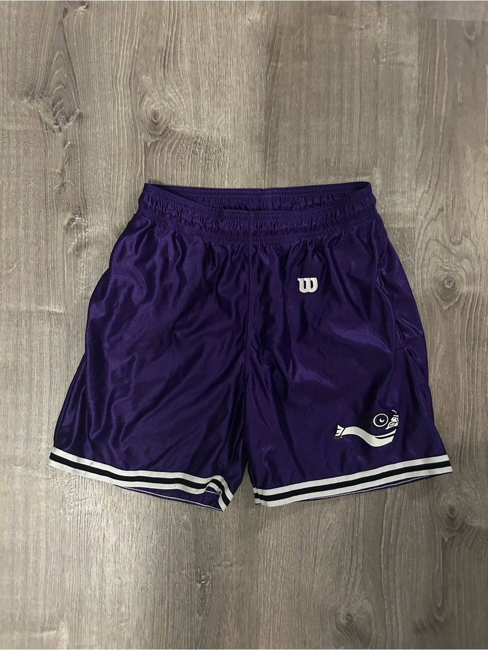 Vintage 90s Wilson College Kansas State Purple Athletic Basketball Shorts
